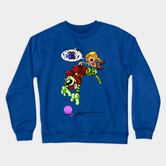 Fighting or fun? Crewneck Sweatshirt by kudoze